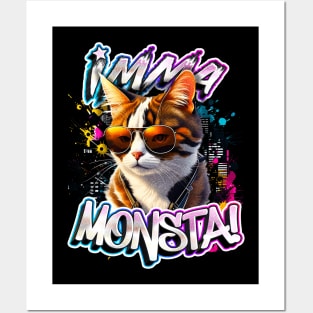 Imma Monsta! CAT | Blacktee | by Asarteon Posters and Art